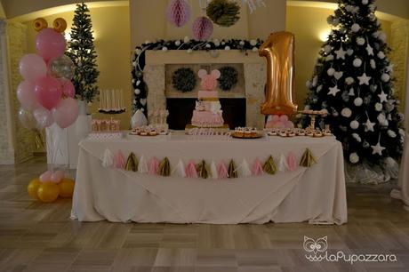 Allestimento Compleanno Minnie Rosa e Oro