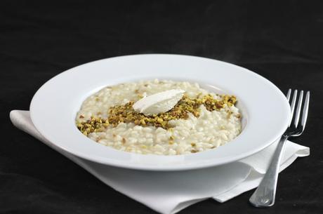 Risotto pistacchi e caprino