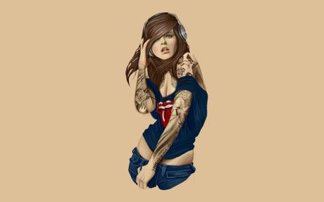 music-tattoo-girl