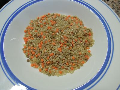 Riso integrale con lenticchie e bacche di goji