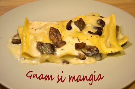 lasagna funghi e taleggio