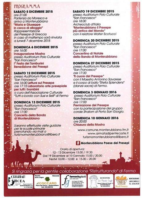 12308790_1231680326858982_893978688384001642_n Monterubbiano (Fm), paese dei presepi