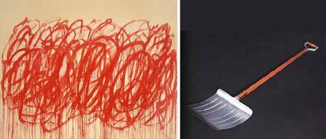 Quadro di Cy Twombly e opera di Marcel Duchamp