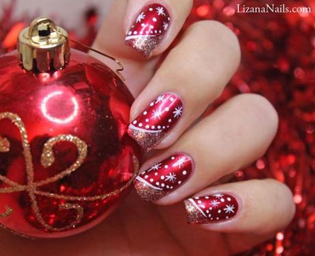 MANI IN FESTA ….. christmas-red-nail