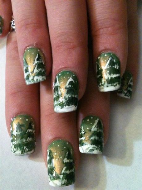 MANI IN FESTA ….. christmas-tree-nails-2015