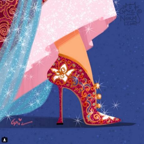 Le scarpe delle protagoniste Disney disegnate da Griz e Norm Lemay