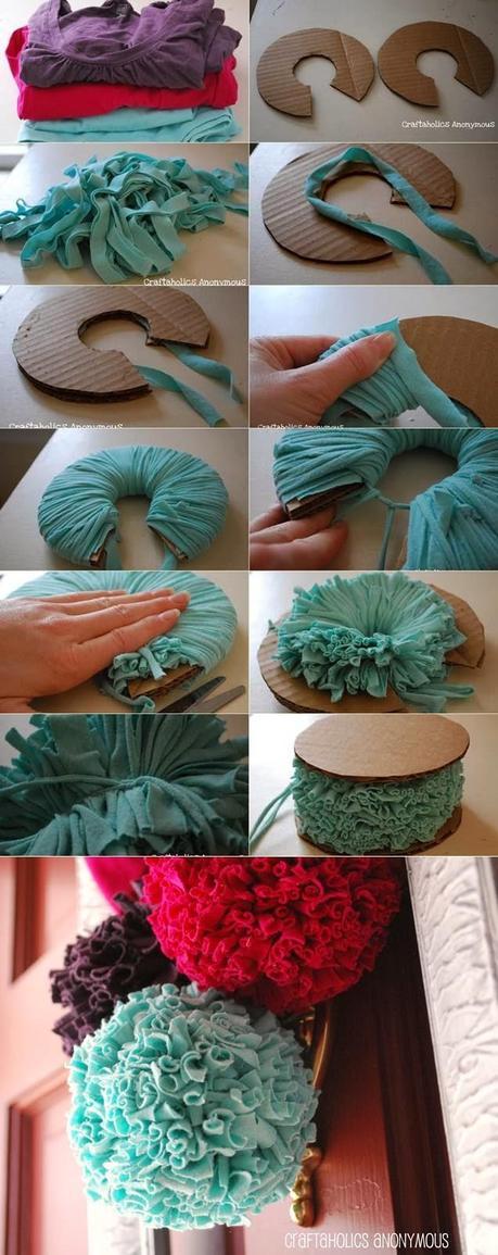 Idee per arredare con i pom pom Idee per arredare con i pom pom