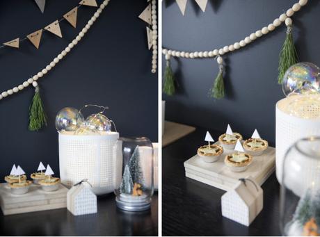 Tavola di Natale in stile scandinavo dettagli home decor