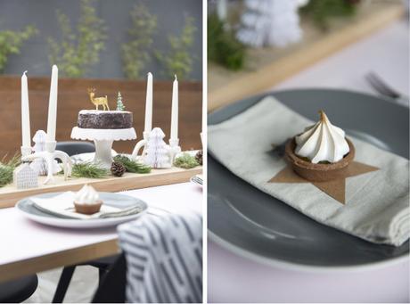 Tavola di Natale in stile scandinavo dettagli home decor