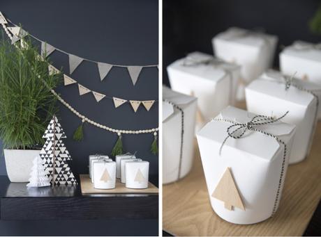 Tavola di Natale in stile scandinavo dettagli home decor