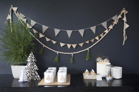 Tavola di Natale in stile scandinavo dettagli home decor