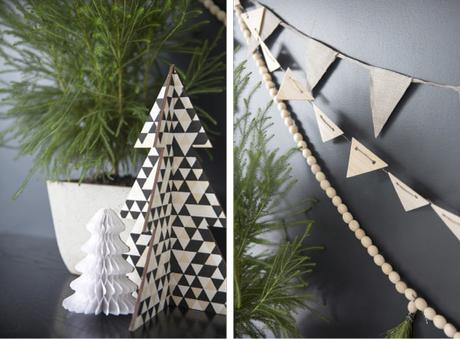 Tavola di Natale in stile scandinavo dettagli home decor