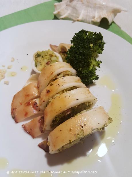 Calamari ripieni di Broccoletti, Mandorle e Peperoncino 20151128_185340