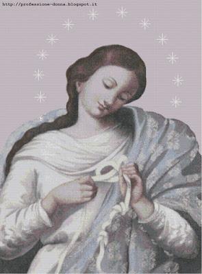 Schema a punto croce: Maria che scioglie i nodi_4 Schema a punto croce: Maria che scioglie i nodi_4