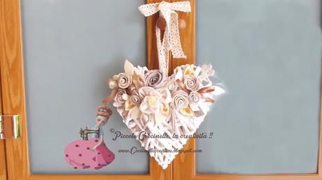 Cuore bianco shabby chic.