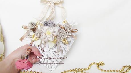 Cuore bianco shabby chic. © www.coccinellecreative.com © www.coccinellecreative.blogspot.com Cuore bianco shabby chic.