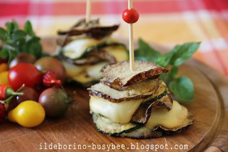 La Friggitoria - Torrette di Melanzane e Zucchini con Scamorza Affumicata or Courgette and Aubergine Stacks with Scamorza Cheese
