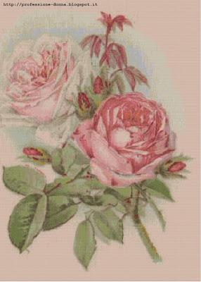 Schema a punto croce: Rosa_1 Schema a punto croce: Rosa_1