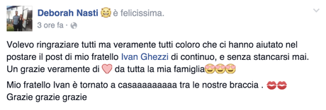 Ivan è tornato a Luino: si era allontanato da casa dai primi di dicembre