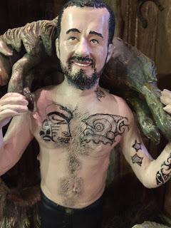 Chef Rubio pastore tatuato nel presepe di San Gregorio Armeno a Napoli