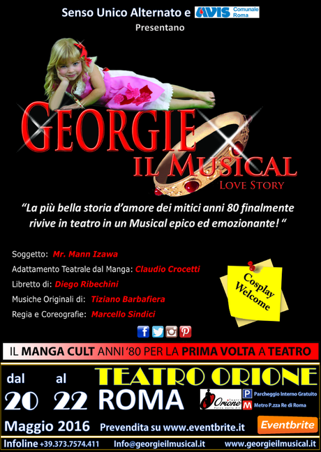 Georgie il musical diventa realta’: in scena a Roma nel 2016 - ROMA - Teatro Orione, 20-21-22 Maggio 2016. Georgie il musical diventa realta’: in scena a Roma nel 2016 - ROMA - Teatro Orione, 20-21-22 Maggio 2016.