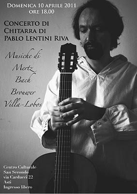 Pablo Lentini Riva in concerto 10 aprile