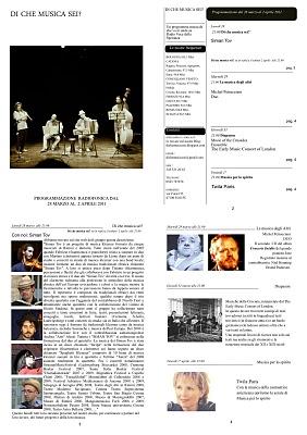 Di Che Musica Sei? Programmazione musicale dal 28 marzo al 2 aprile Di Che Musica Sei? Programmazione musicale dal 28 marzo al 2 aprile