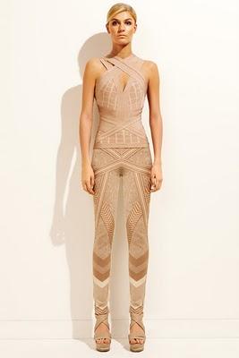 NUDE DRESS TREND  / S/S 2011 / HERVE LEGER by MAX AZRIA RESORT