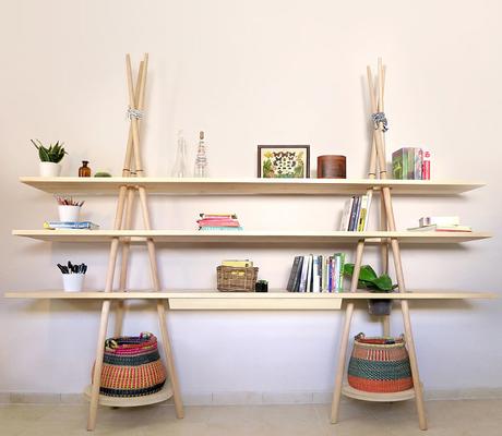 DESIGN: Tipi shelves di Joynout, ispirato al viaggio