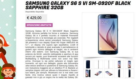 Samsung Galaxy S6 S VI SM G920F Black Sapphire 32GB   Gli Stockisti  Smartphone  cellulari  tablet  accessori telefonia  dual sim e tanto altro