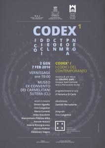 Codex / I Codici del contemporaneo – cap. I
