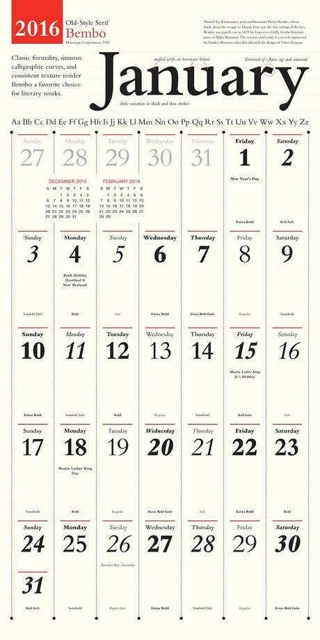 Calendari da parete 2016
