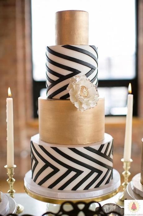 Black&gold per la wedding cake di fine anno