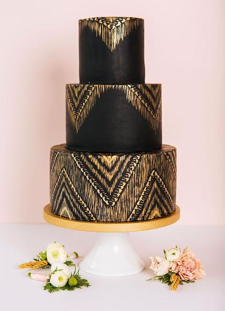 Black&gold per la wedding cake di fine anno