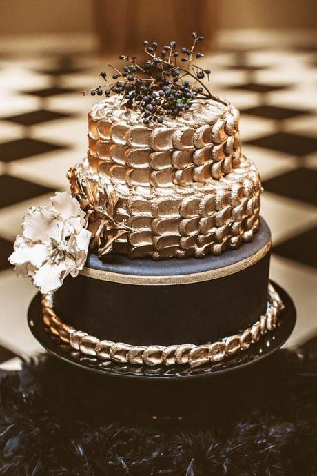 Black&gold per la wedding cake di fine anno