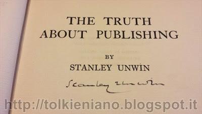Un libro scritto e firmato da Stanley Unwin, l'editore di Tolkien