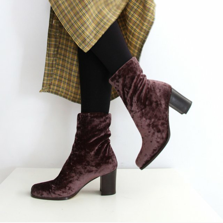 ankle boots velluto velvet depop