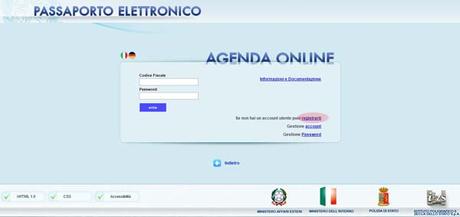 Passaporto online