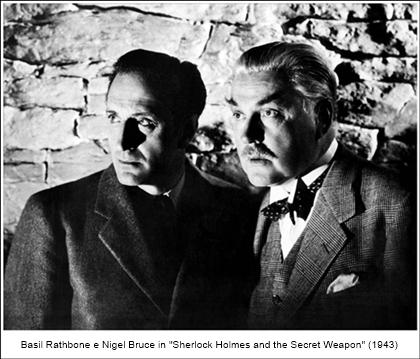 In SHERLOCK. L’ABOMINEVOLE SPOSA Holmes torna alla Londra vittoriana Foto Rathbone + Bruce