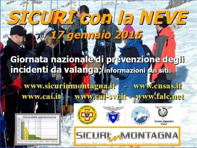 PREVENZIONE INCIDENTI DA VALANGA PREVENZIONE INCIDENTI DA VALANGA