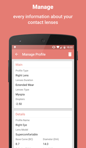 Orario Lenti a Contatto – ottimo reminder per Android! vista