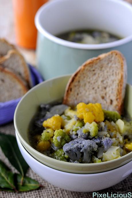 Zuppa di Cavolfiori Colorati