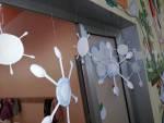 Fiocchi di neve Fiocchi di neve con cotton fioc