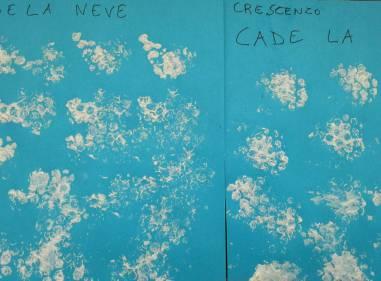 Fiocchi di neve cade la neve
