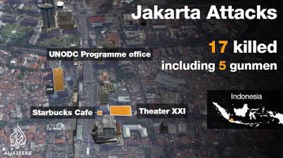 Una serie di esplosioni ha colpito Giacarta Una serie di esplosioni ha colpito Giacarta