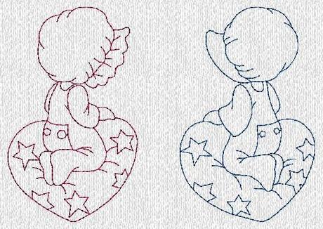 76 Disegni da ricamare / 76 free stitchery patterns, redworks and primitives