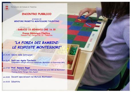 La forza dei bambini, le risposte Montessori: incontro per genitori a Tolentino (Mc)
