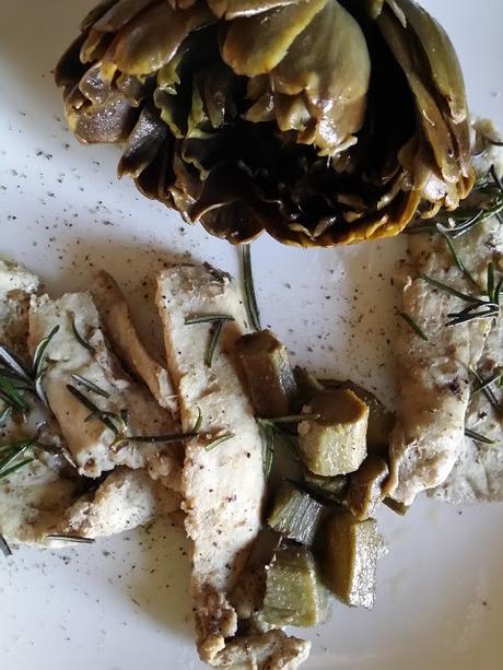 Coniglio Abbacchiato e Carciofi alla Romana