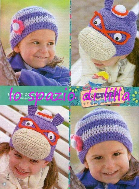 Cappelli all'uncinetto per bimbi, schemi dal mondo web / www crochet hat patterns for kiddos