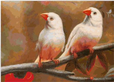 Schema a punto croce: Uccelli_1 Schema a punto croce: Uccelli_1